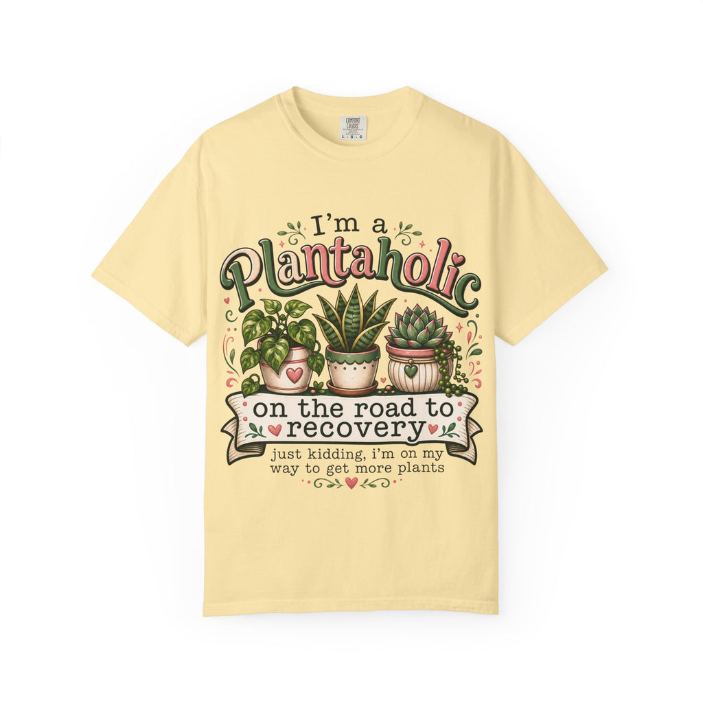 Plantaholic T-Shirt — "On the Road to Recovery" Funny Plant Lover Tee
