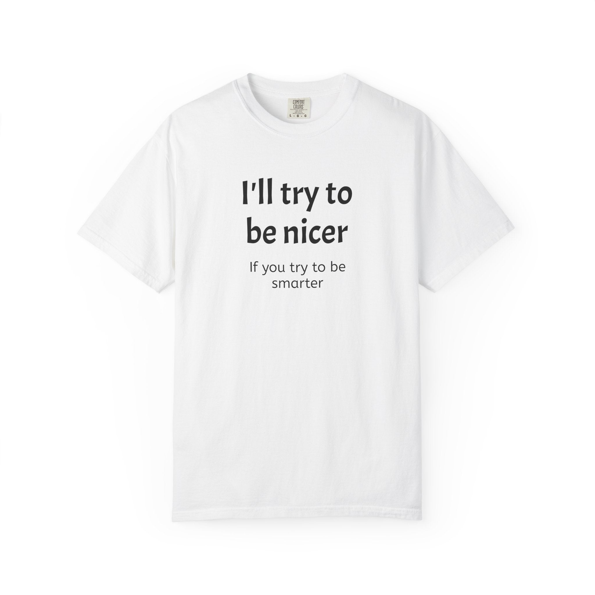 I’ll Try to Be Nicer If You Try to Be Smarter T-Shirt | Funny Sarcastic Shirt