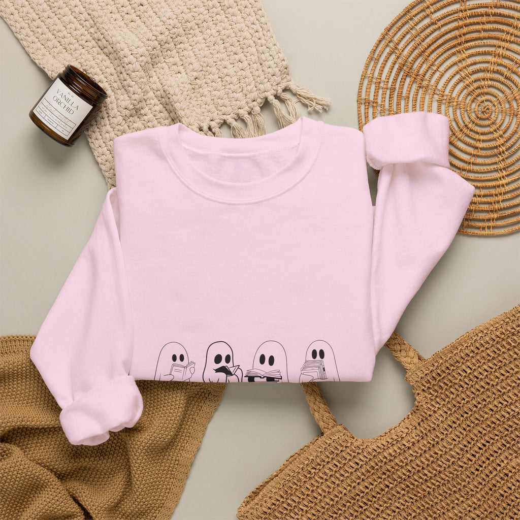 Booookworm Sweatshirt — Cute Ghosts Reading Crewneck for Book Lovers