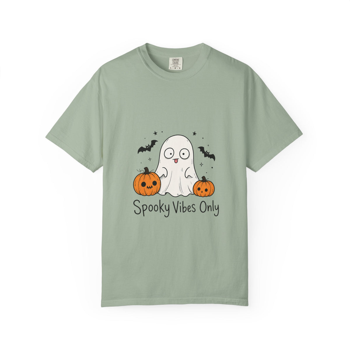 Spooky Vibes Only T-Shirt — Cute Ghost & Pumpkins Halloween Tee
