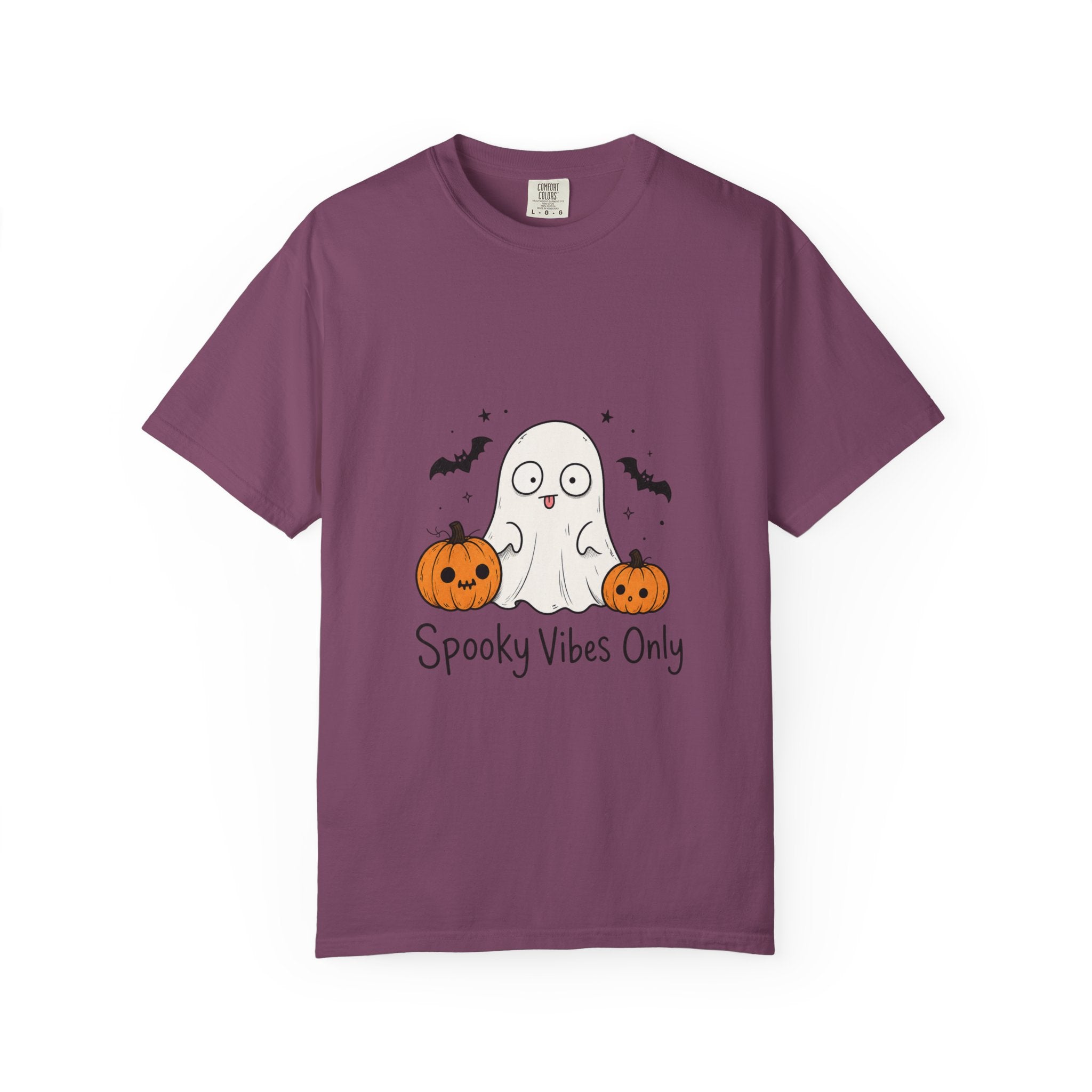 Spooky Vibes Only T-Shirt — Cute Ghost & Pumpkins Halloween Tee