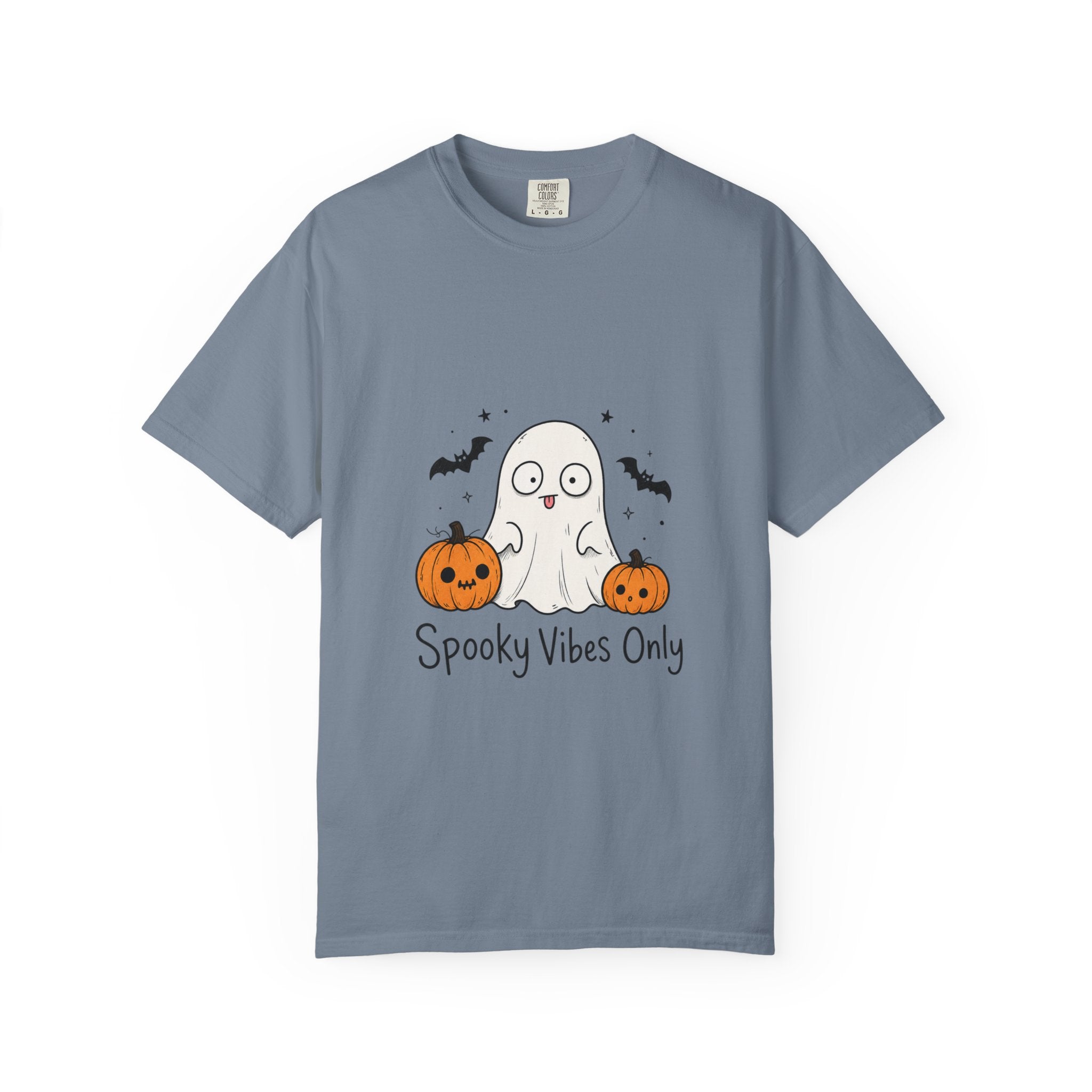 Spooky Vibes Only T-Shirt — Cute Ghost & Pumpkins Halloween Tee