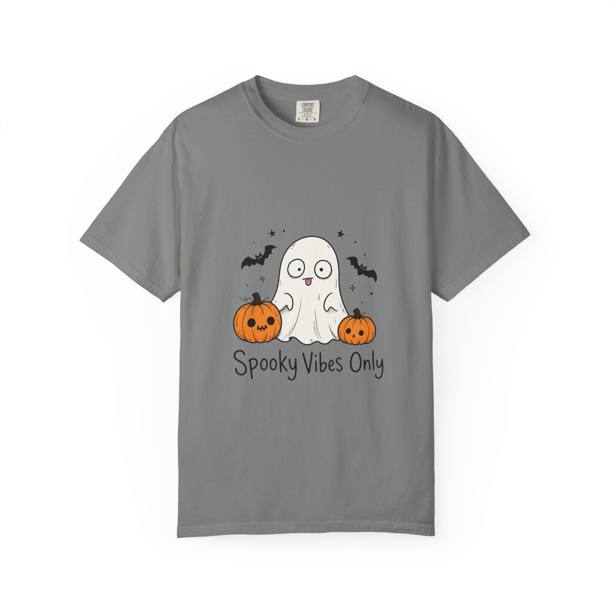 Spooky Vibes Only T-Shirt — Cute Ghost & Pumpkins Halloween Tee