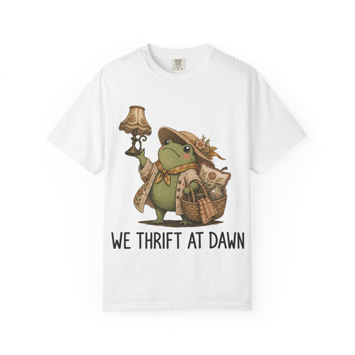 Thrifting Frog T‑Shirt — “We Thrift at Dawn” Vintage Cottagecore Tee