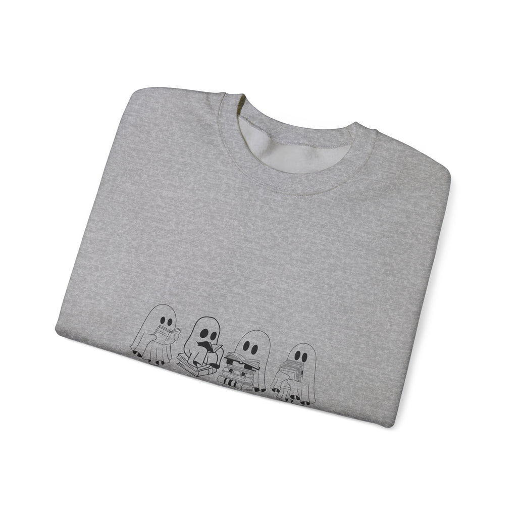 Booookworm Sweatshirt — Cute Ghosts Reading Crewneck for Book Lovers