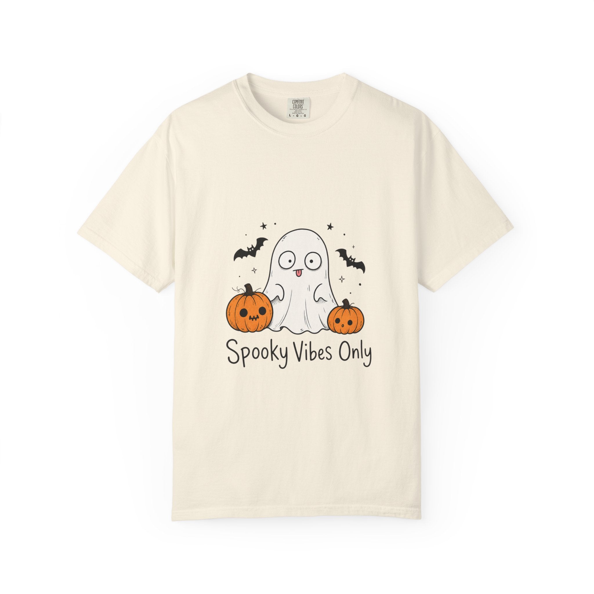 Spooky Vibes Only T-Shirt — Cute Ghost & Pumpkins Halloween Tee