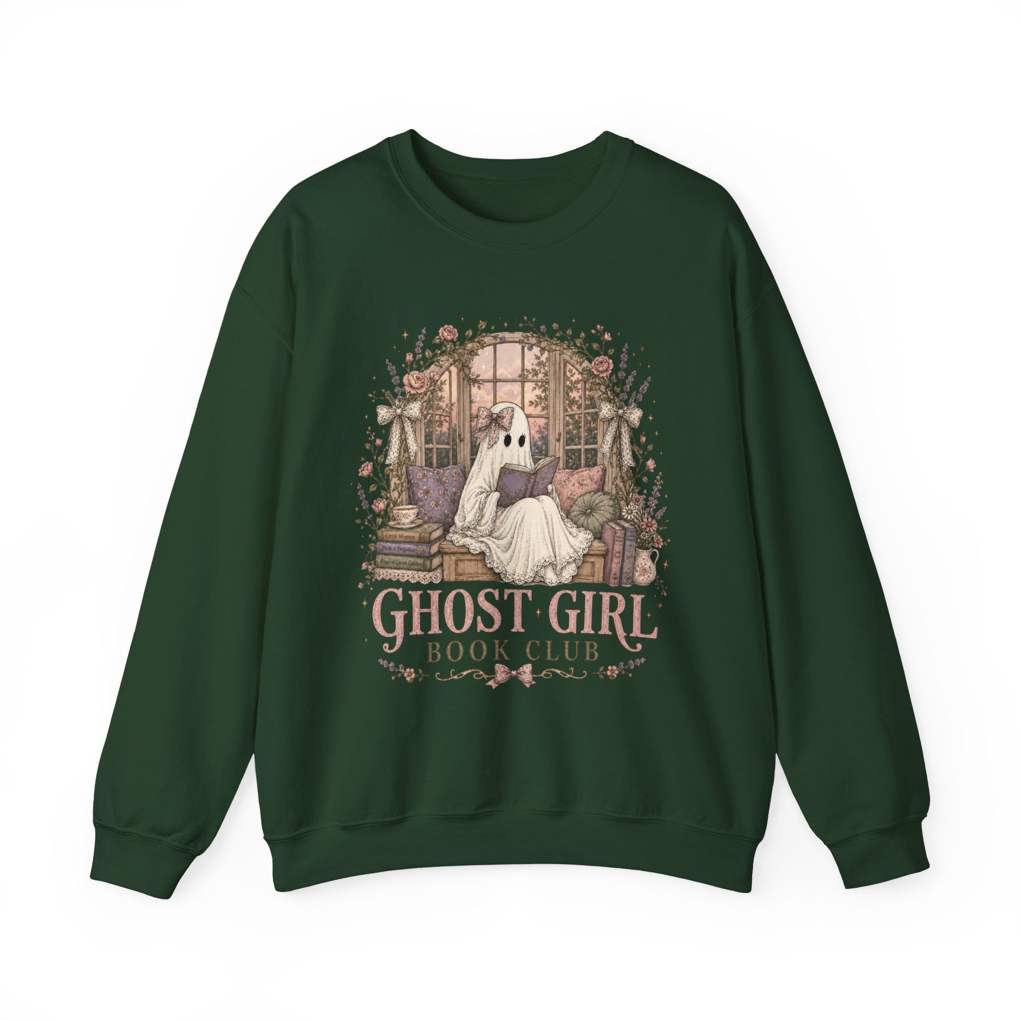 Sweatshirt — "Ghost Girl Book Club" Cozy Literary Halloween Crewneck