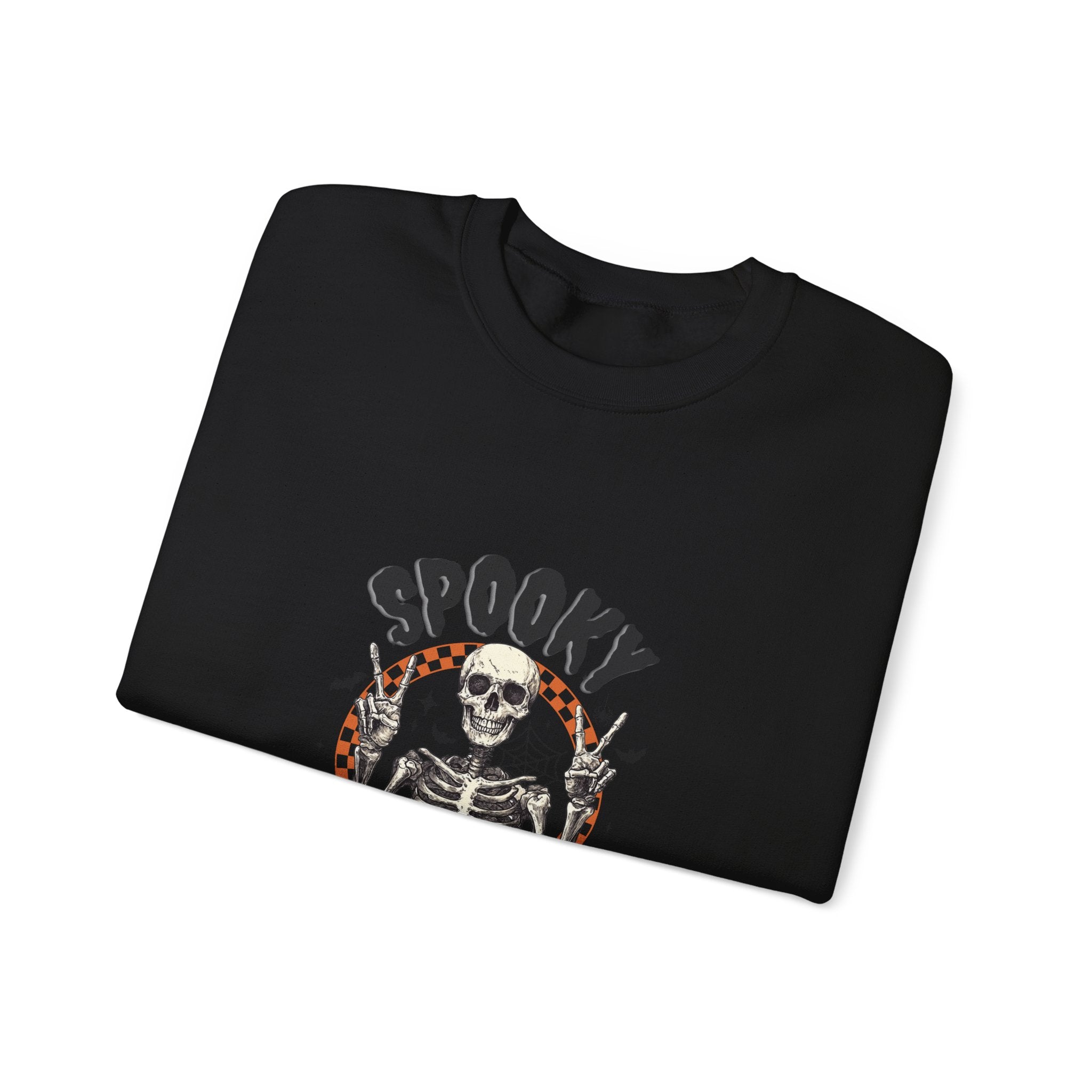 Spooky Season Crewneck Sweatshirt — Skeleton Halloween Pullover