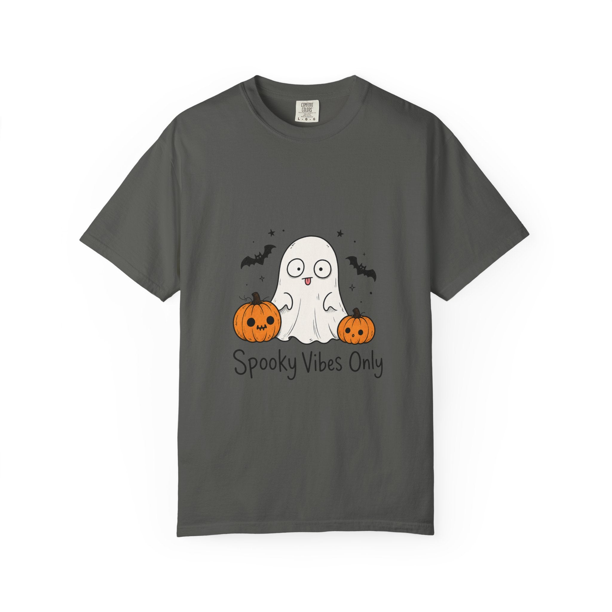 Spooky Vibes Only T-Shirt — Cute Ghost & Pumpkins Halloween Tee