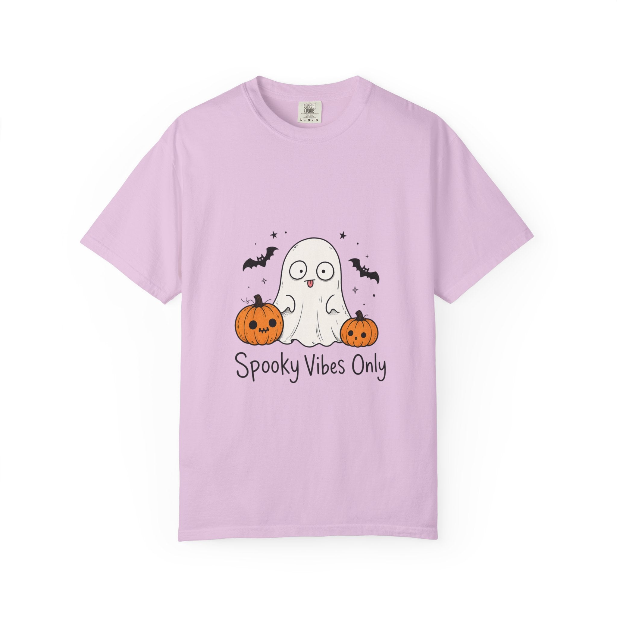 Spooky Vibes Only T-Shirt — Cute Ghost & Pumpkins Halloween Tee