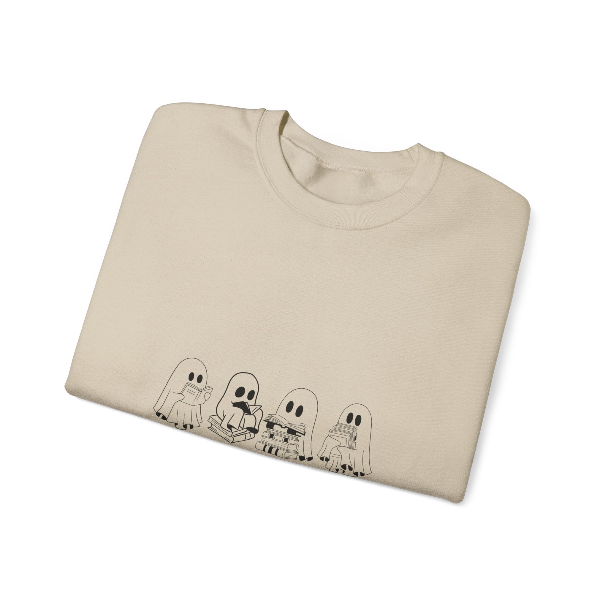 Booookworm Sweatshirt — Cute Ghosts Reading Crewneck for Book Lovers