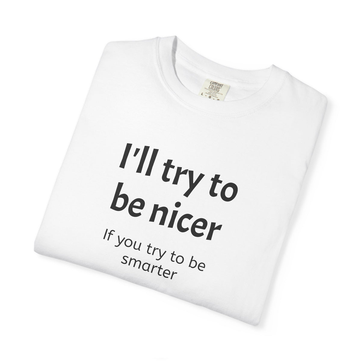 I’ll Try to Be Nicer If You Try to Be Smarter T-Shirt | Funny Sarcastic Shirt