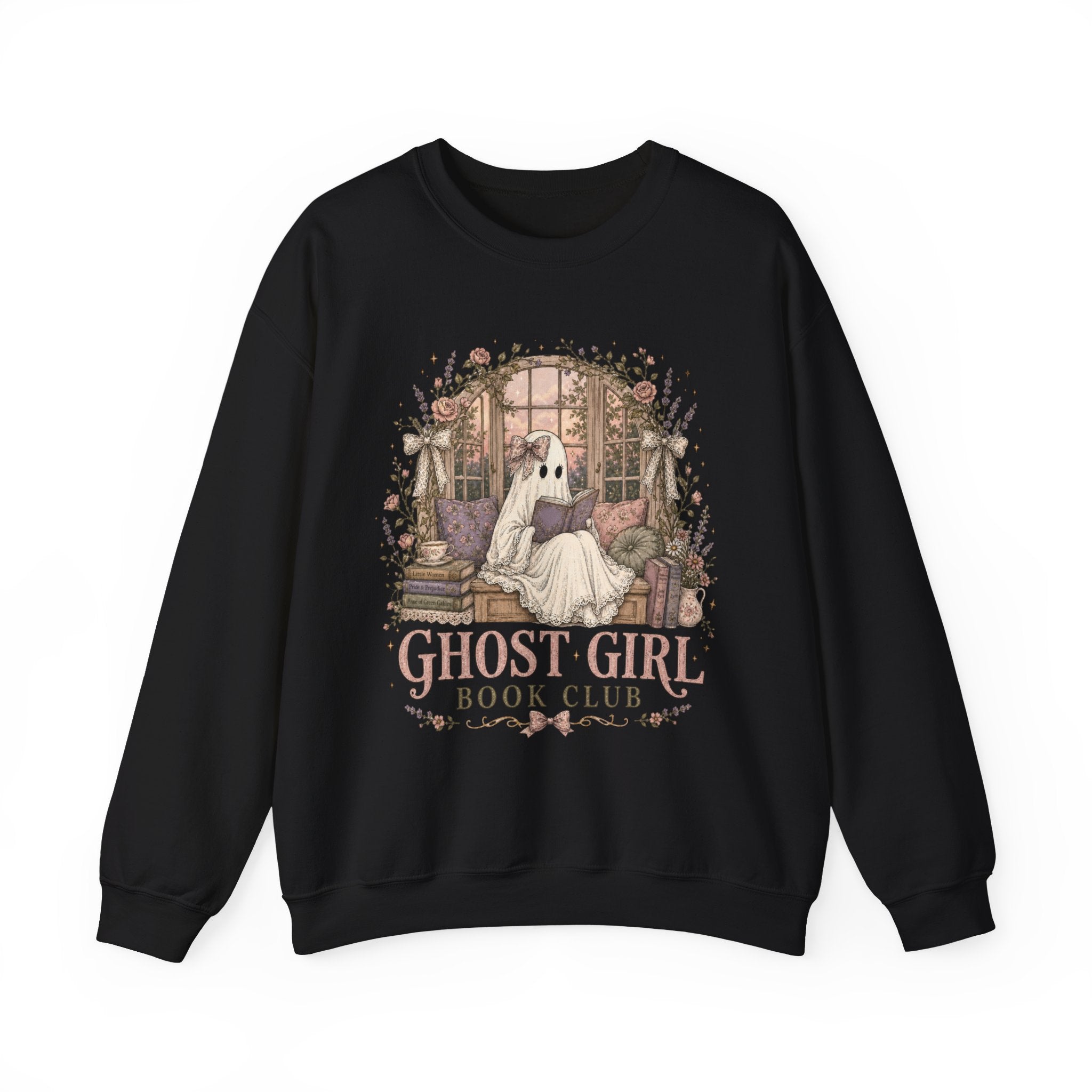 Sweatshirt — "Ghost Girl Book Club" Cozy Literary Halloween Crewneck