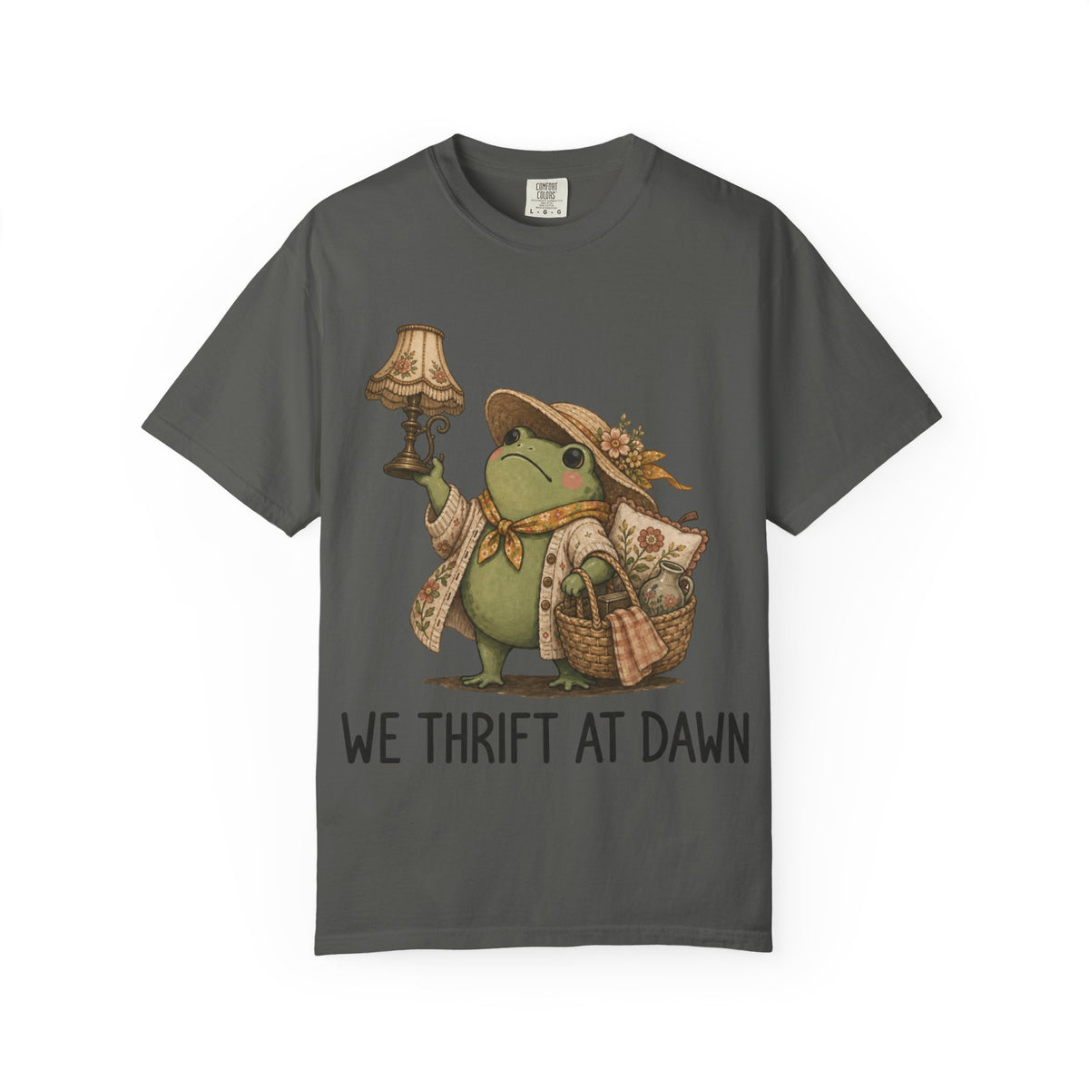 Thrifting Frog T‑Shirt — “We Thrift at Dawn” Vintage Cottagecore Tee