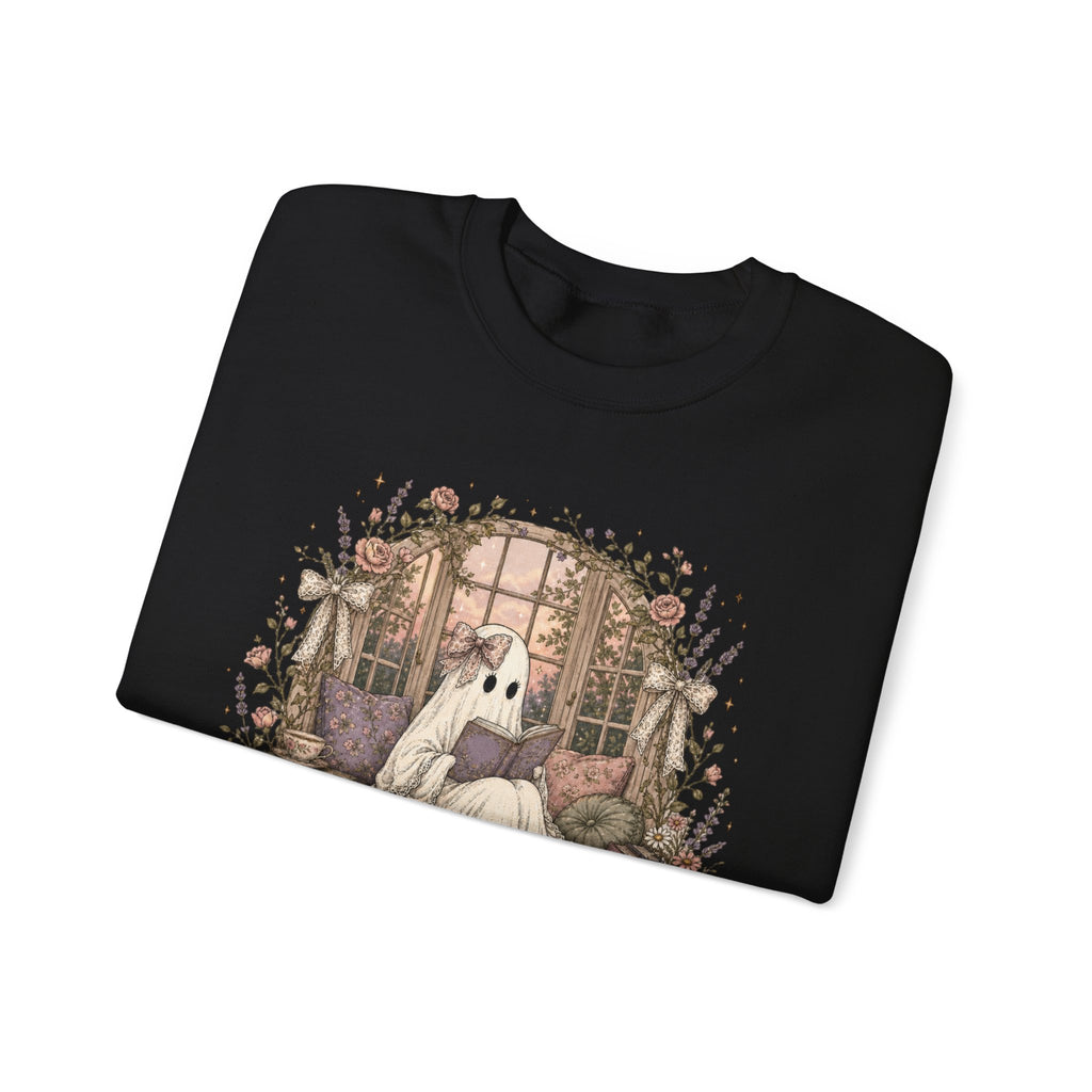 Sweatshirt — "Ghost Girl Book Club" Cozy Literary Halloween Crewneck