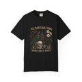Skull & Wildflowers T-Shirt — "All Plants Are Edible, Some Only Once"