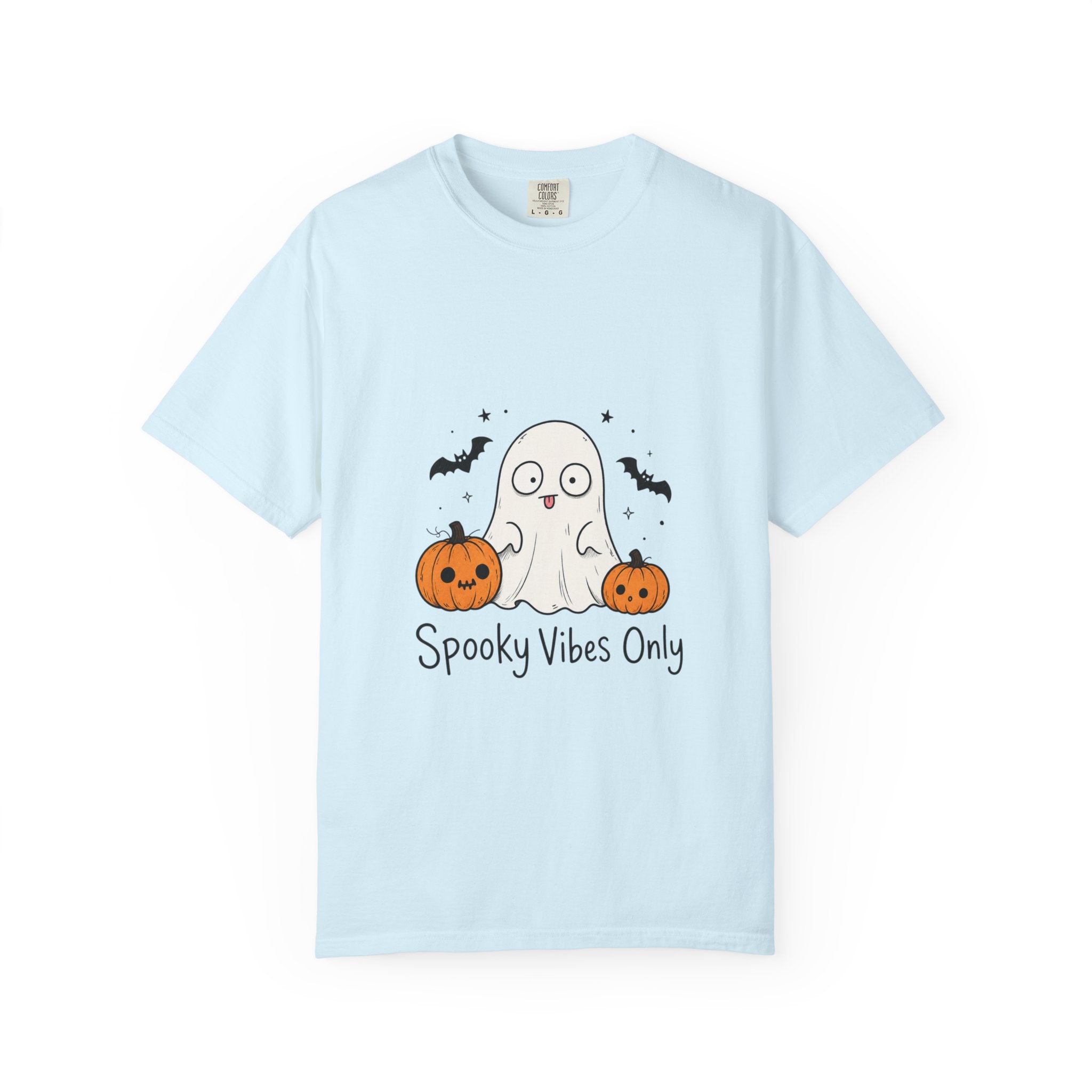 Spooky Vibes Only T-Shirt — Cute Ghost & Pumpkins Halloween Tee