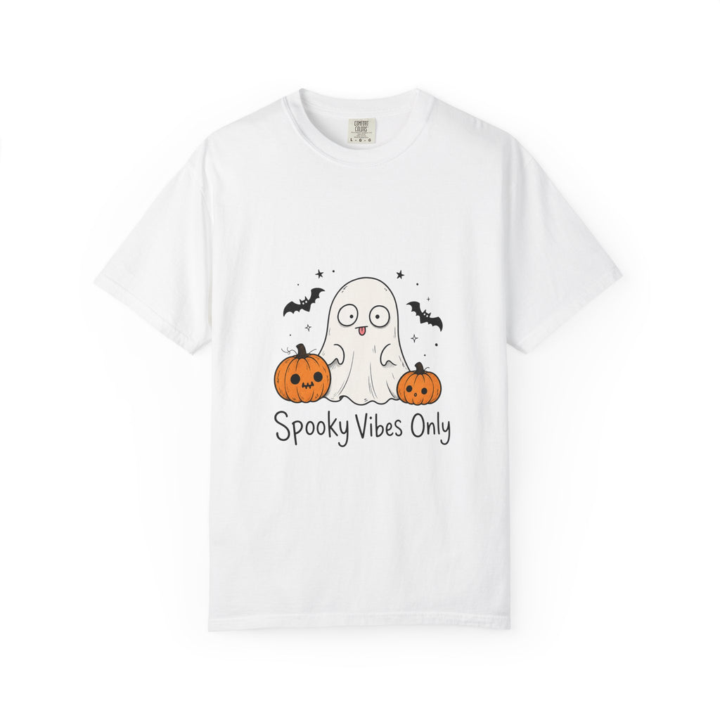 Spooky Vibes Only T-Shirt — Cute Ghost & Pumpkins Halloween Tee