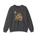 Thrifty Frog Crewneck Sweatshirt – "We Thrift at Dawn" Vintage-Inspired Thrifting Graphic