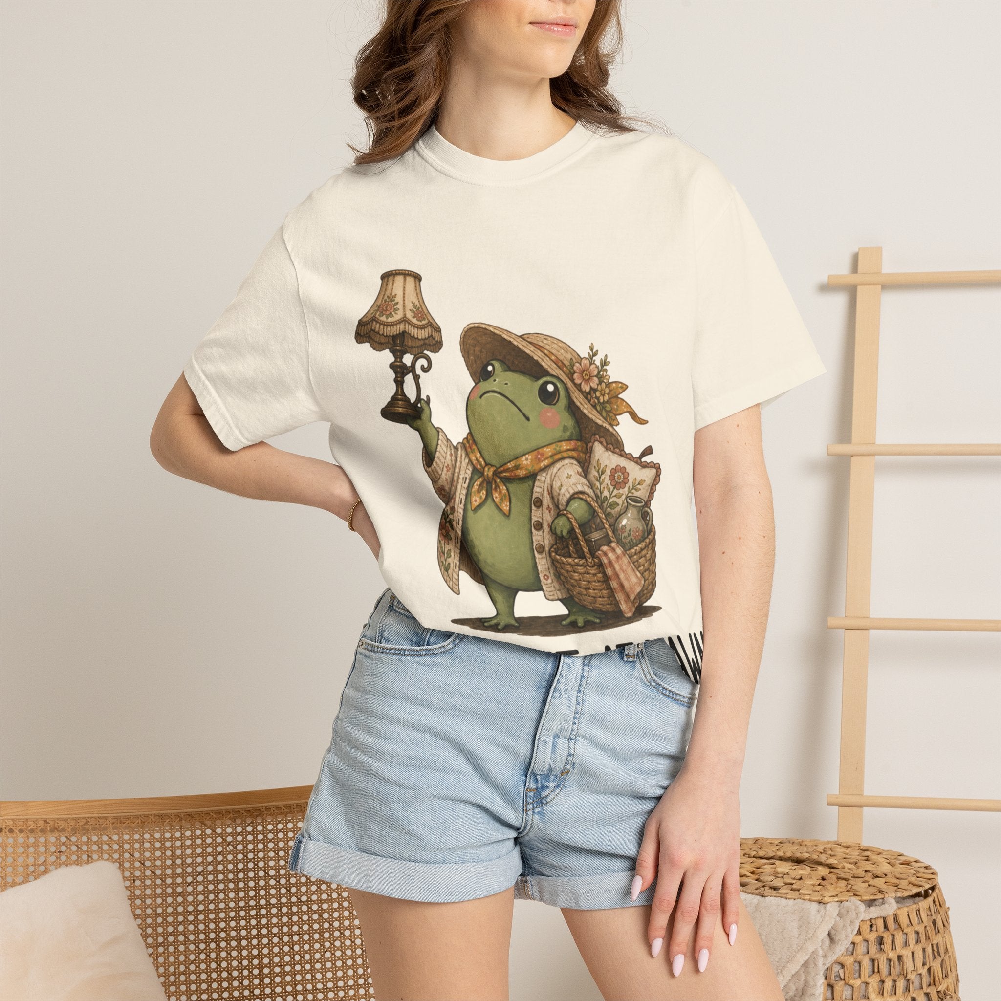 Thrifting Frog T‑Shirt — “We Thrift at Dawn” Vintage Cottagecore Tee