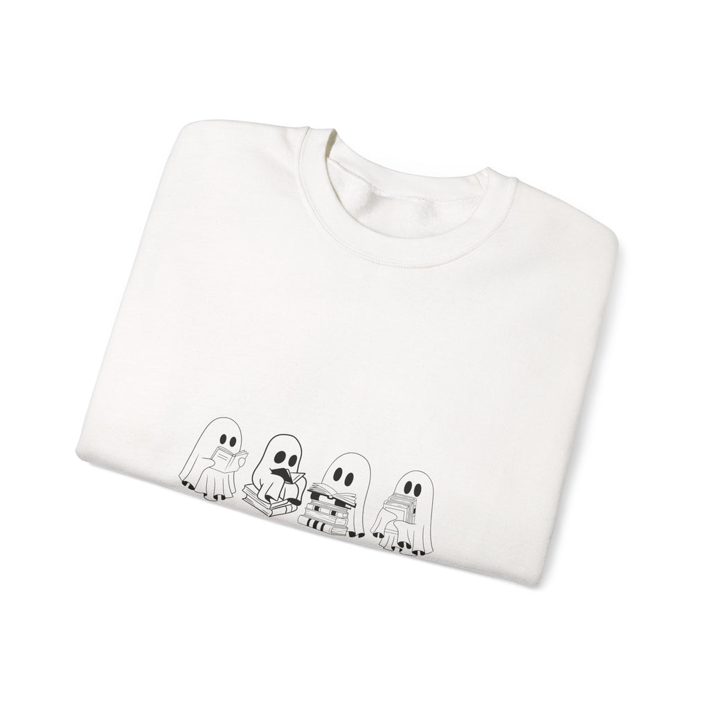 Booookworm Sweatshirt — Cute Ghosts Reading Crewneck for Book Lovers