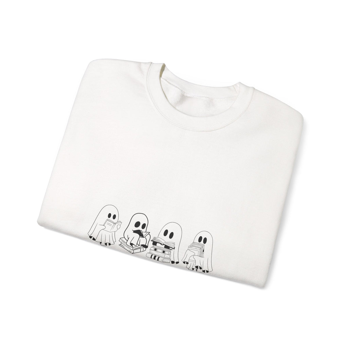 Booookworm Sweatshirt — Cute Ghosts Reading Crewneck for Book Lovers