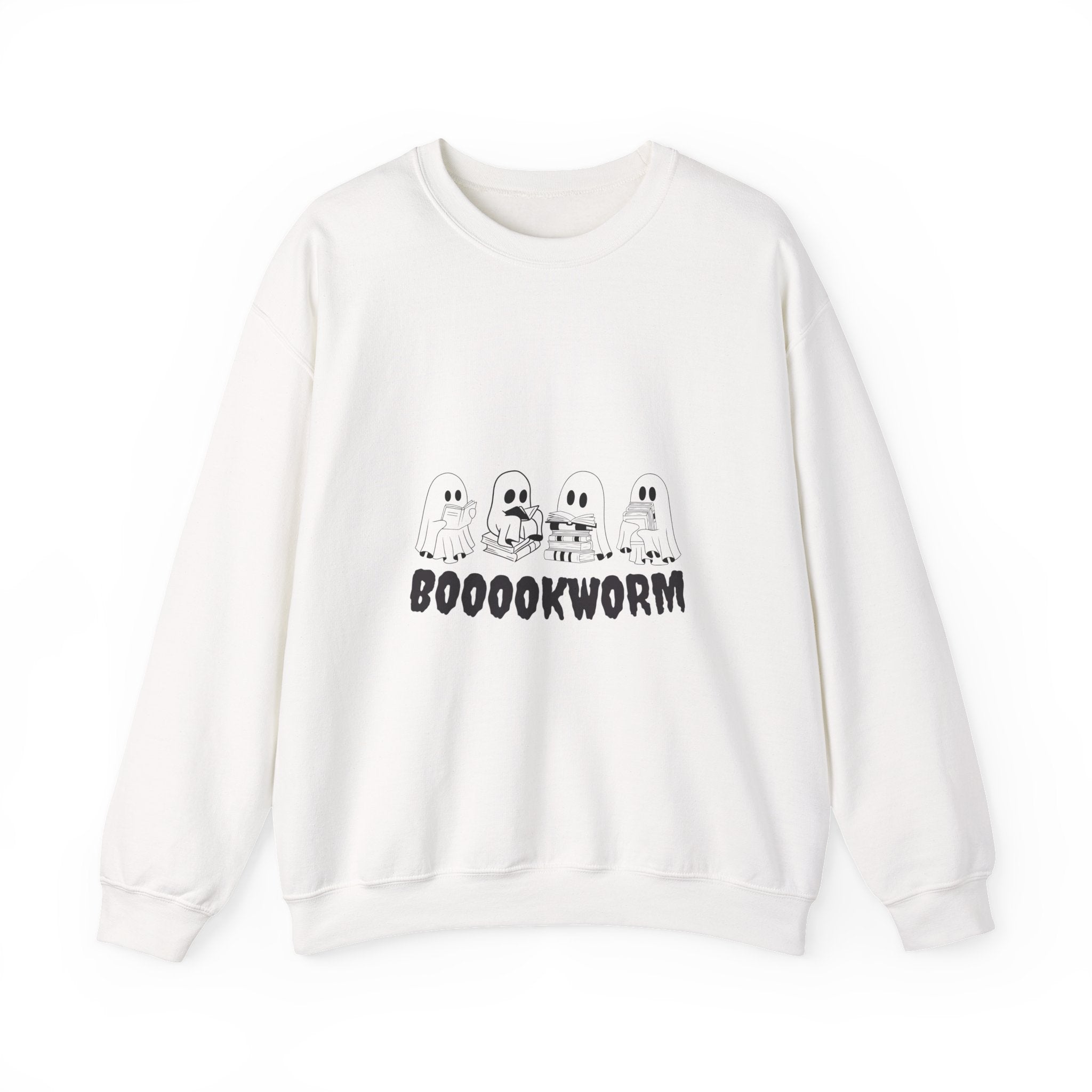 Booookworm Sweatshirt — Cute Ghosts Reading Crewneck for Book Lovers