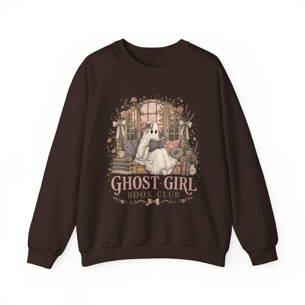 Sweatshirt — "Ghost Girl Book Club" Cozy Literary Halloween Crewneck