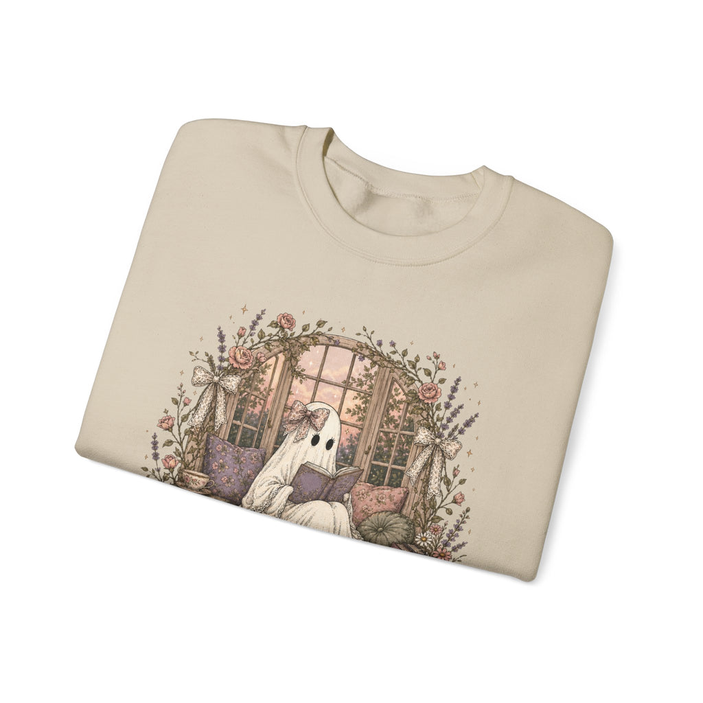 Sweatshirt — "Ghost Girl Book Club" Cozy Literary Halloween Crewneck