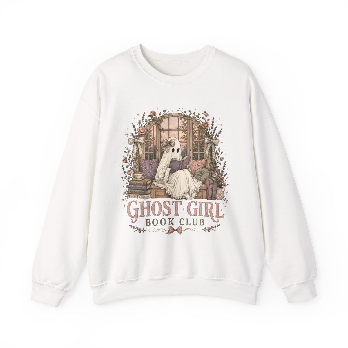 Sweatshirt — "Ghost Girl Book Club" Cozy Literary Halloween Crewneck
