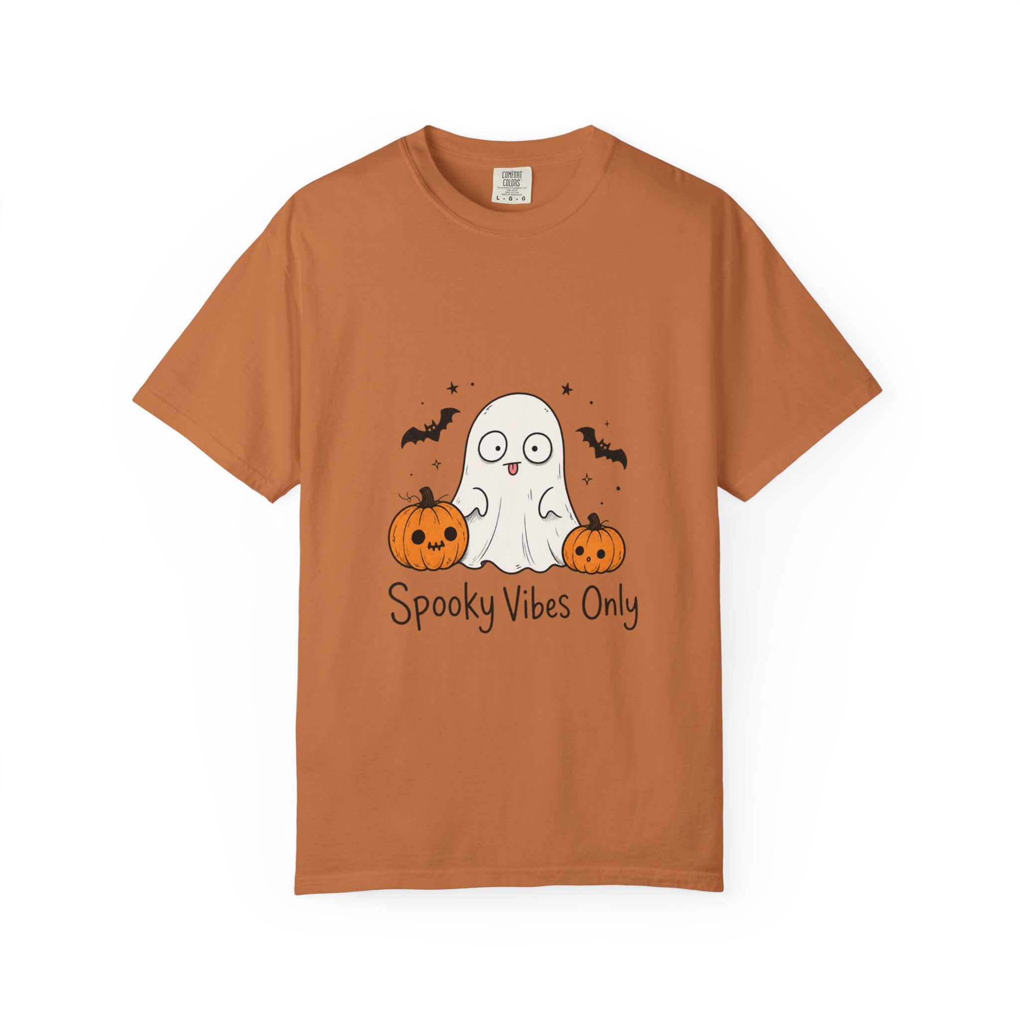 Spooky Vibes Only T-Shirt — Cute Ghost & Pumpkins Halloween Tee