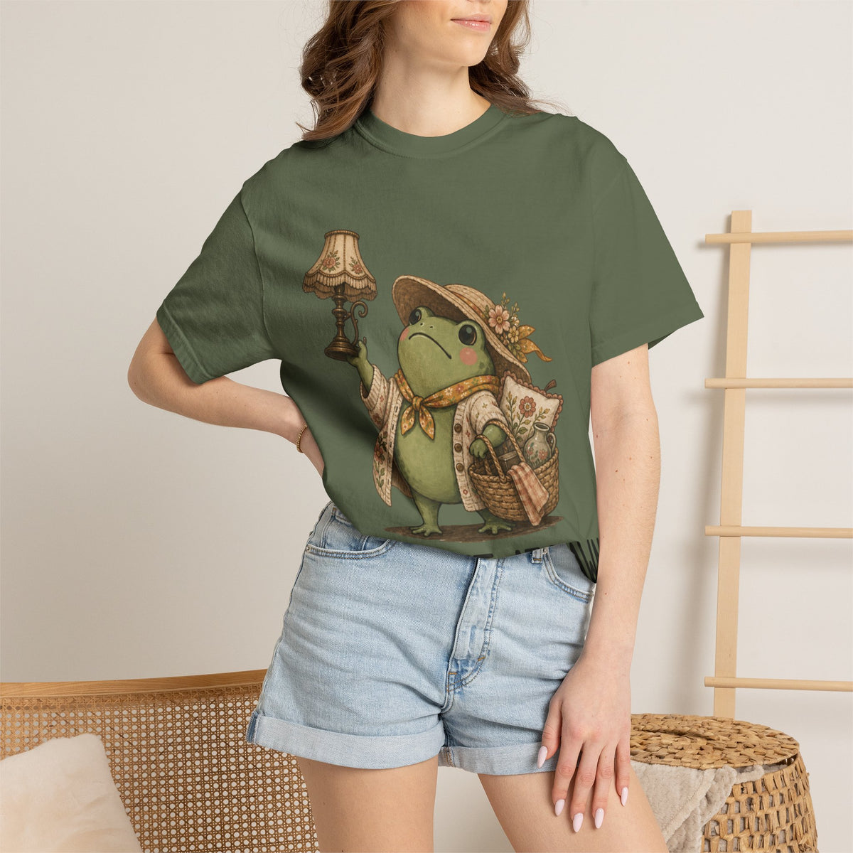 Thrifting Frog T‑Shirt — “We Thrift at Dawn” Vintage Cottagecore Tee