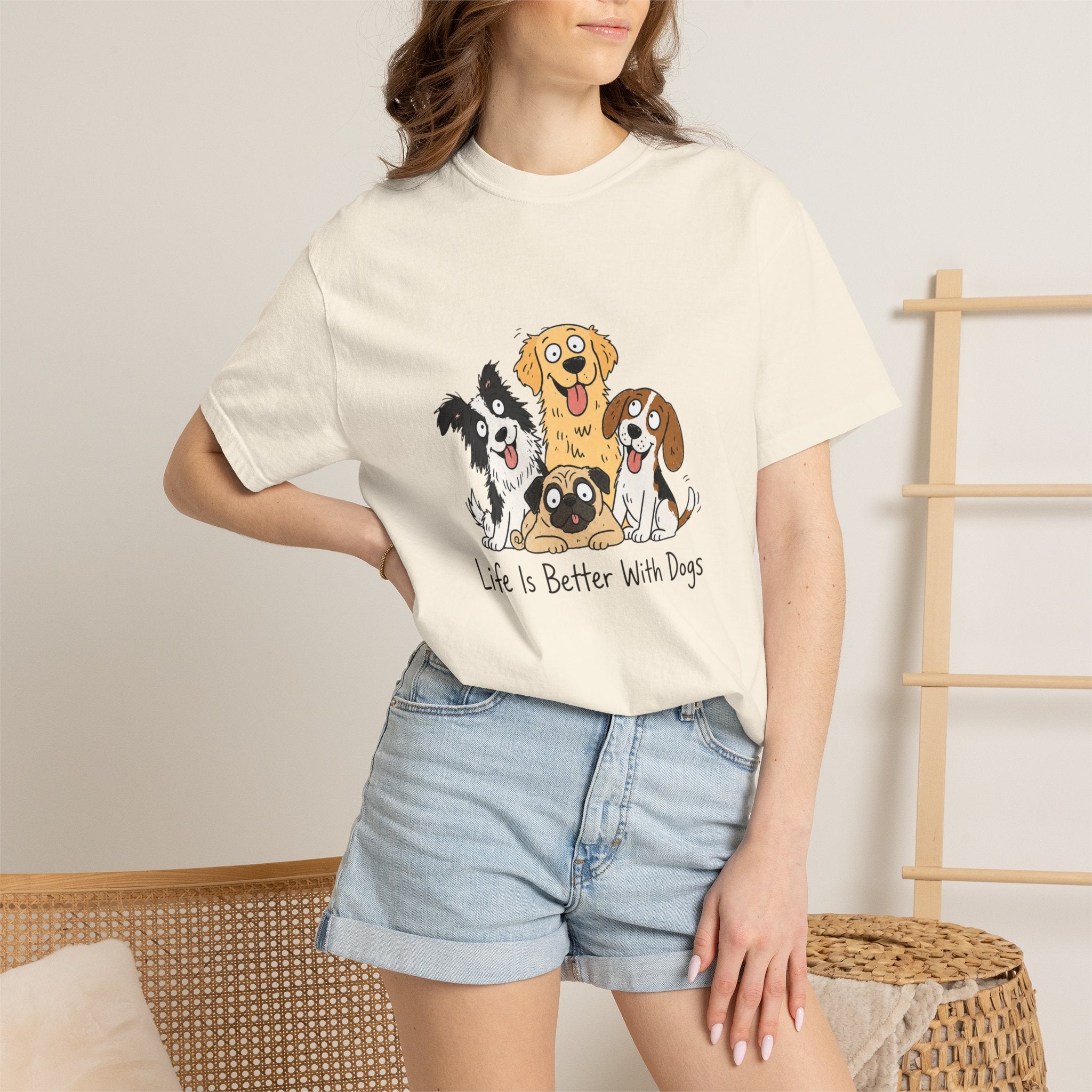 Life is better with dogs | Dog Lover T-Shirt