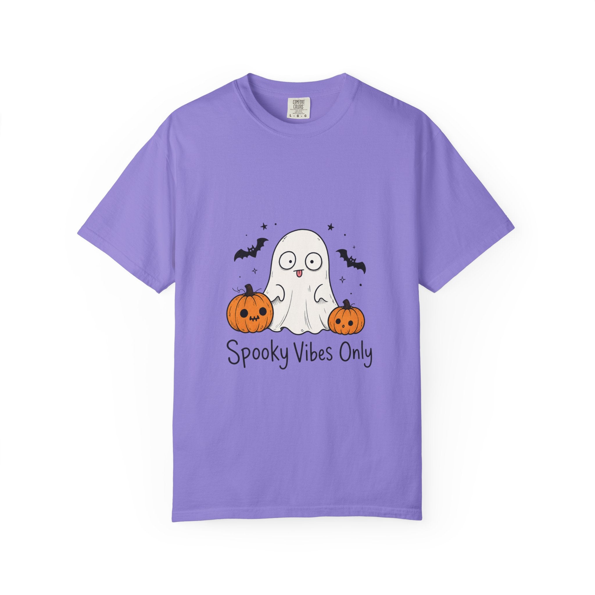 Spooky Vibes Only T-Shirt — Cute Ghost & Pumpkins Halloween Tee