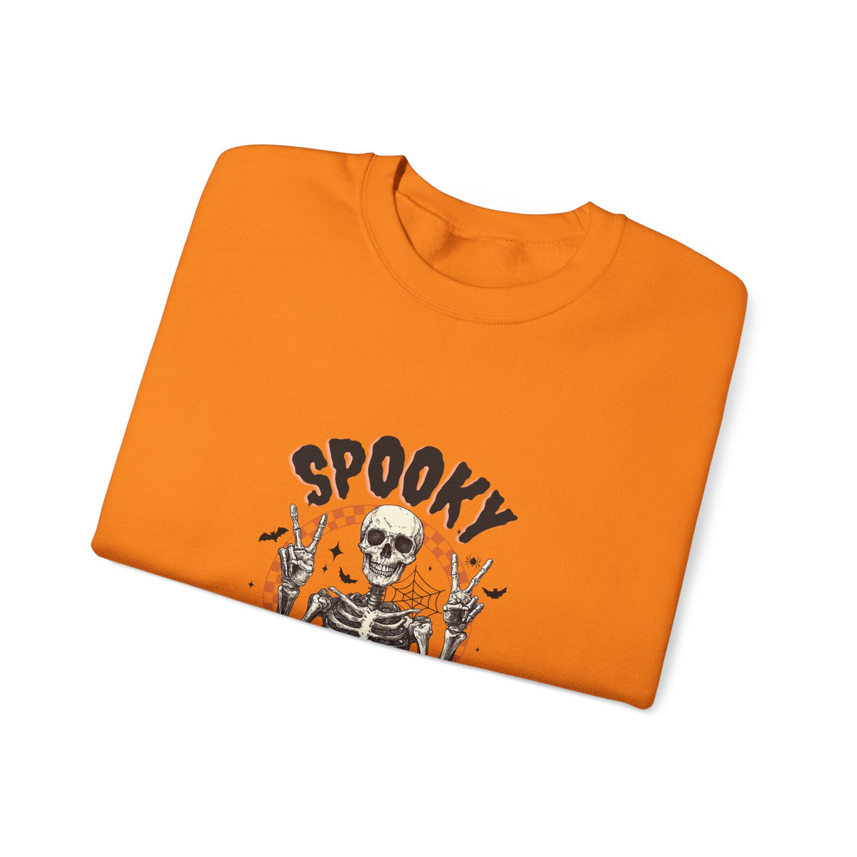 Spooky Season Crewneck Sweatshirt — Skeleton Halloween Pullover