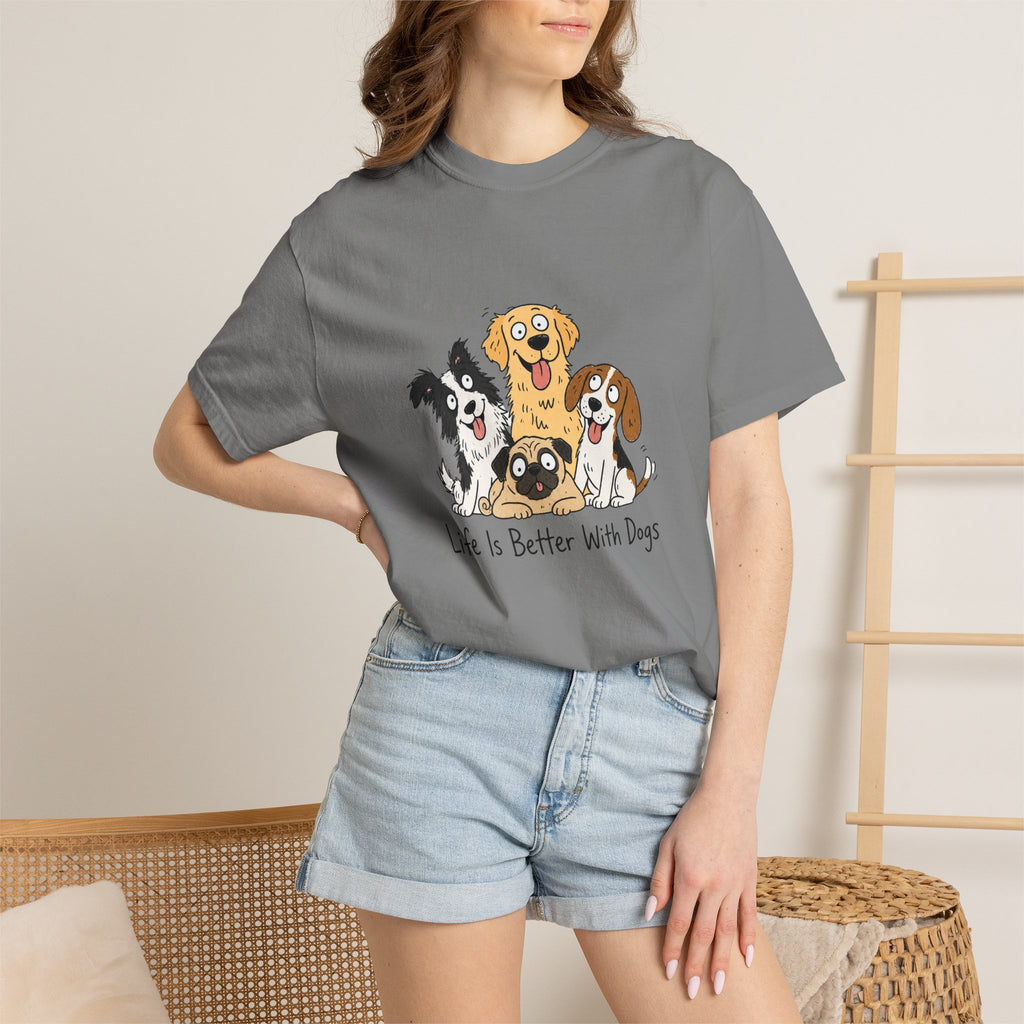 Life is better with dogs | Dog Lover T-Shirt