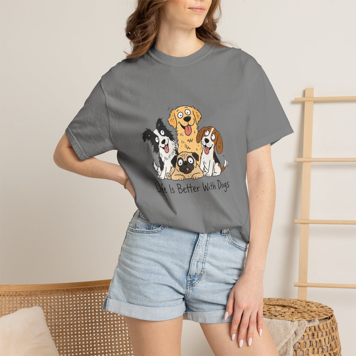 Life is better with dogs | Dog Lover T-Shirt