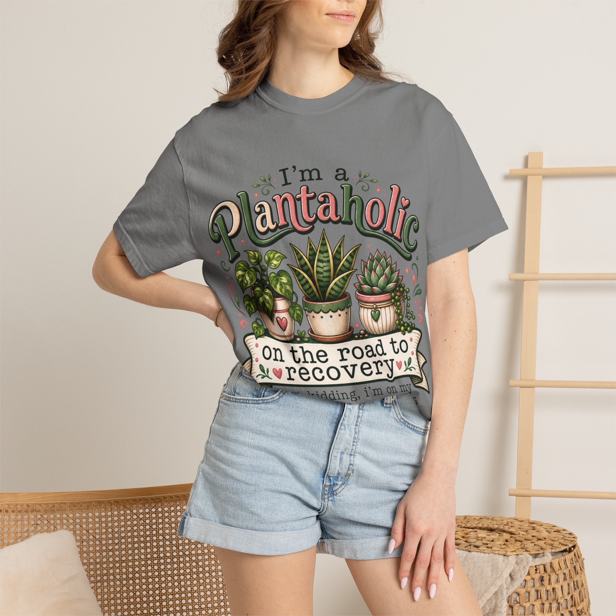 Plantaholic T-Shirt — "On the Road to Recovery" Funny Plant Lover Tee
