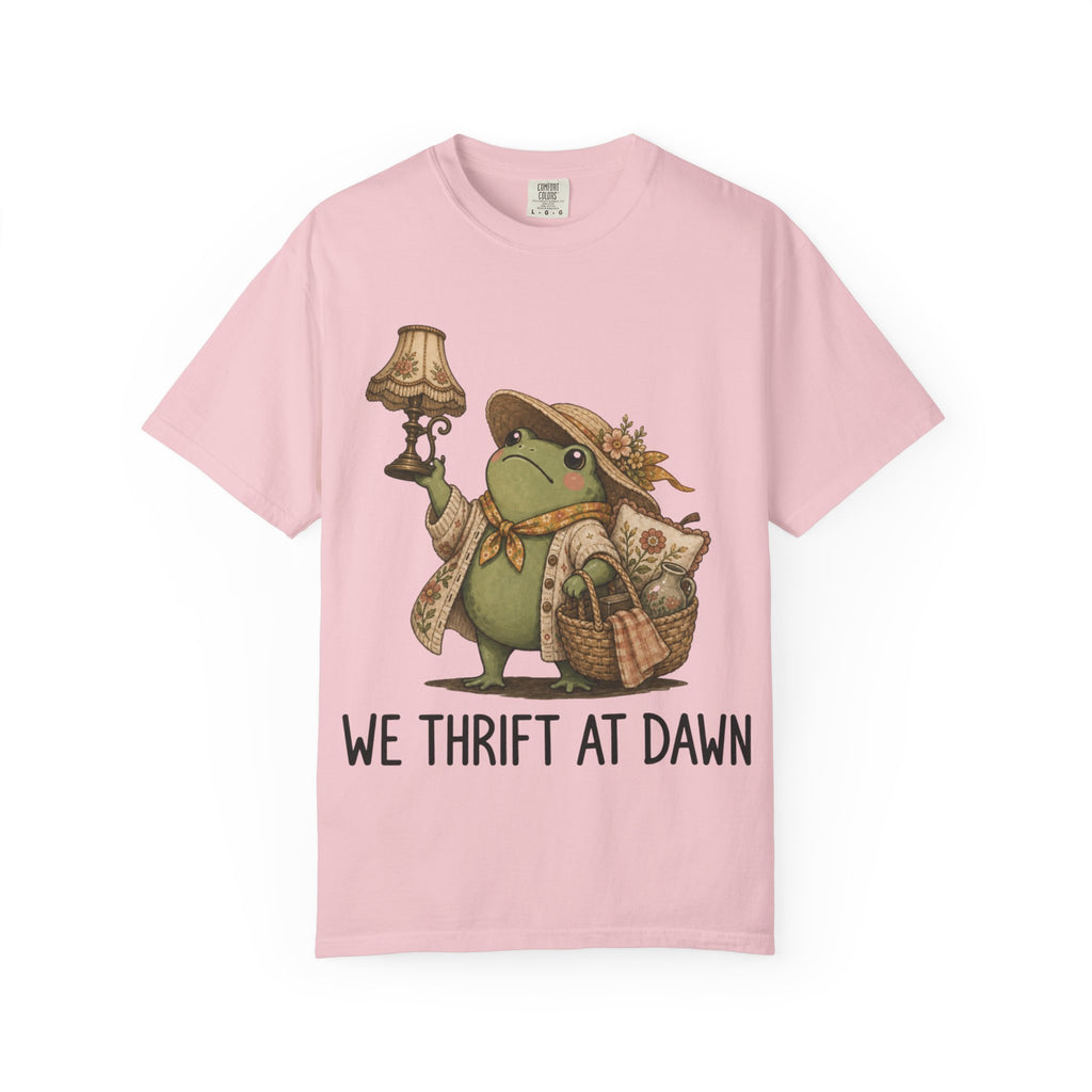 Thrifting Frog T‑Shirt — “We Thrift at Dawn” Vintage Cottagecore Tee